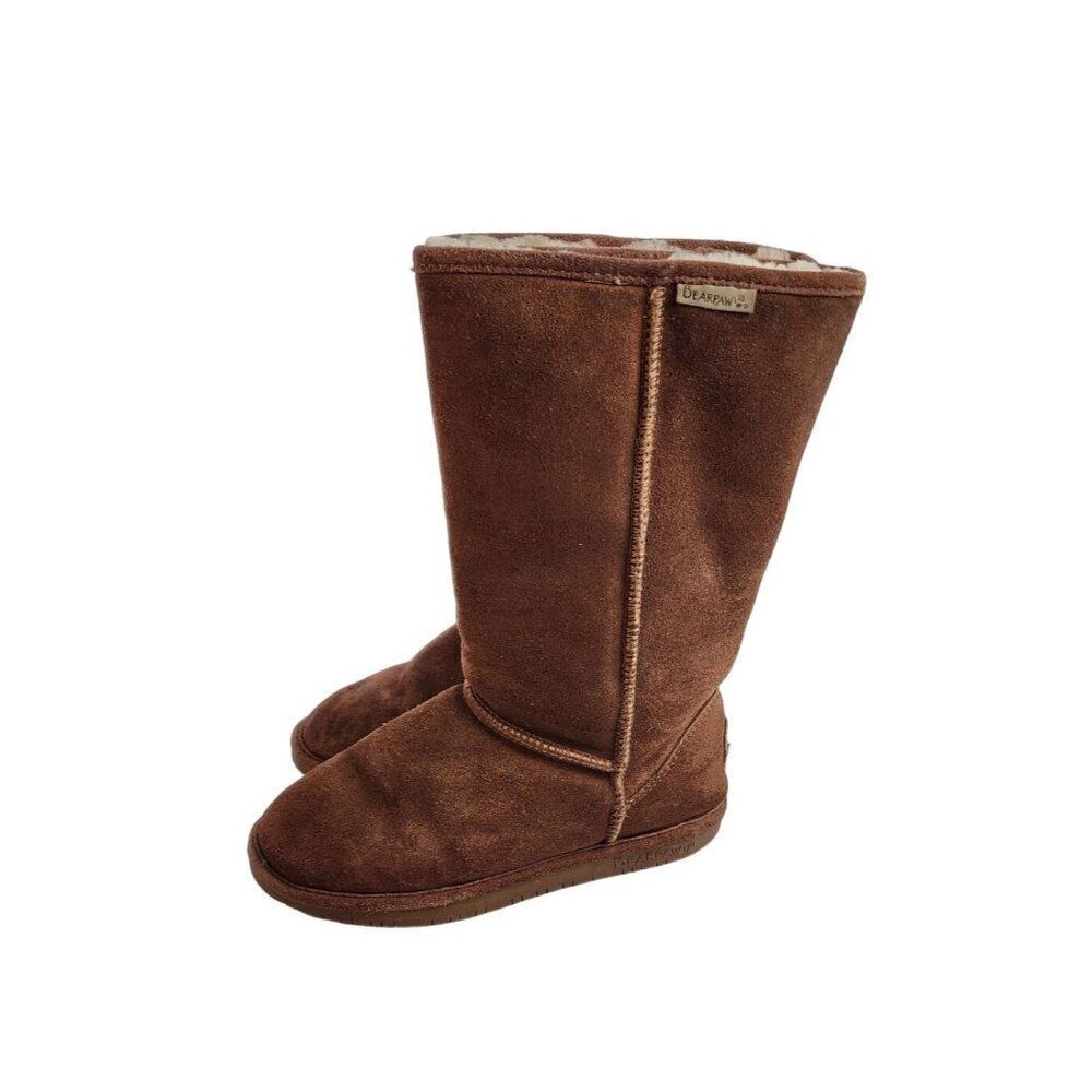 Bearpaw Women's Size 8 Tall Chestnut Shearling Boots